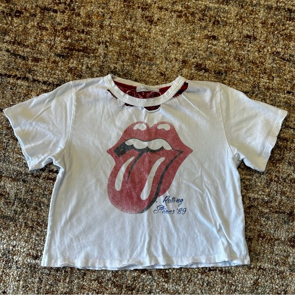 Daydreamer Rolling Stones '89 Rebel Crop Tee - Picture 4 of 10